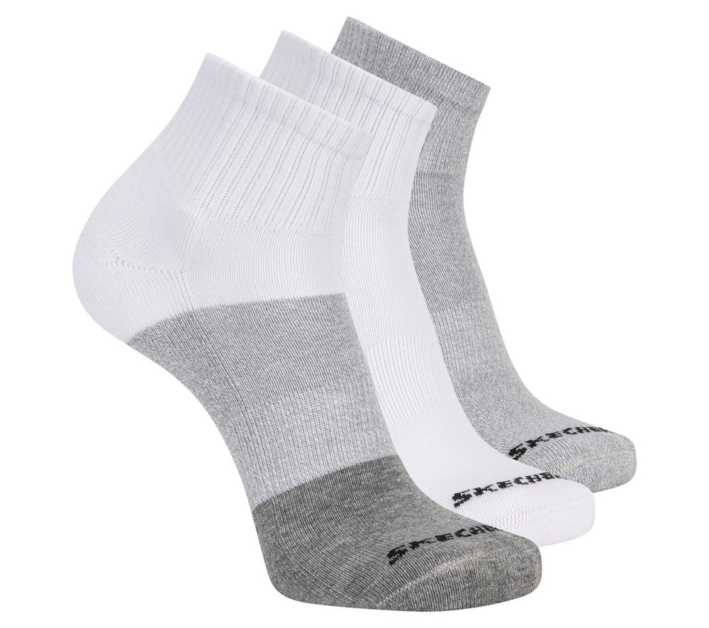 3 Pack Men's Colorblock Quarter Socks | Skechers outlet