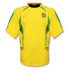 Ronaldinho #11 Retro Brazil Home Jersey World Cup 2002