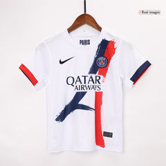 KVARATSKHELIA #7 Kids PSG Away Jersey Kit/26