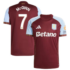 McGINN #7 Aston Villa Home Jersey 2025/26 - Cup Font