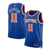 Unisex New York Knicks Jalen Brunson #11 Blue Swingman Jersey - Icon Edition