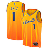 Unisex Charlotte Hornets LaMelo Ball #1 Orange Swingman Jersey 2025/26 - City Edition