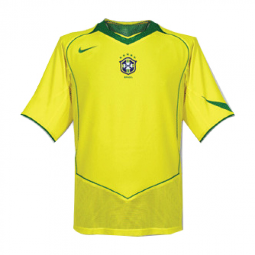 Ronaldinho #10 Retro Brazil Home Jersey 2004 