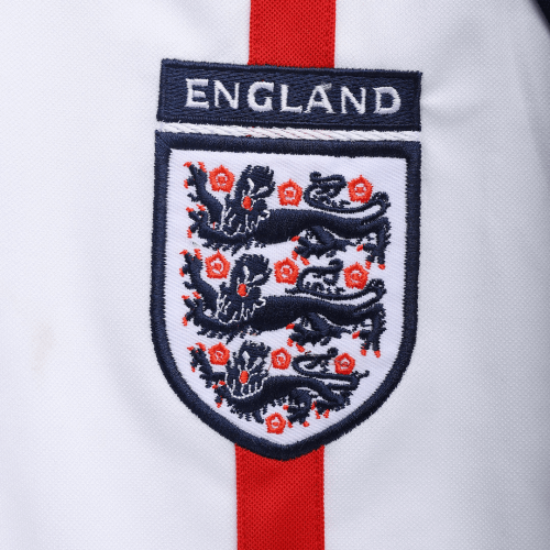 Gerrard #4 Retro England Home Jersey World Cup 2002 