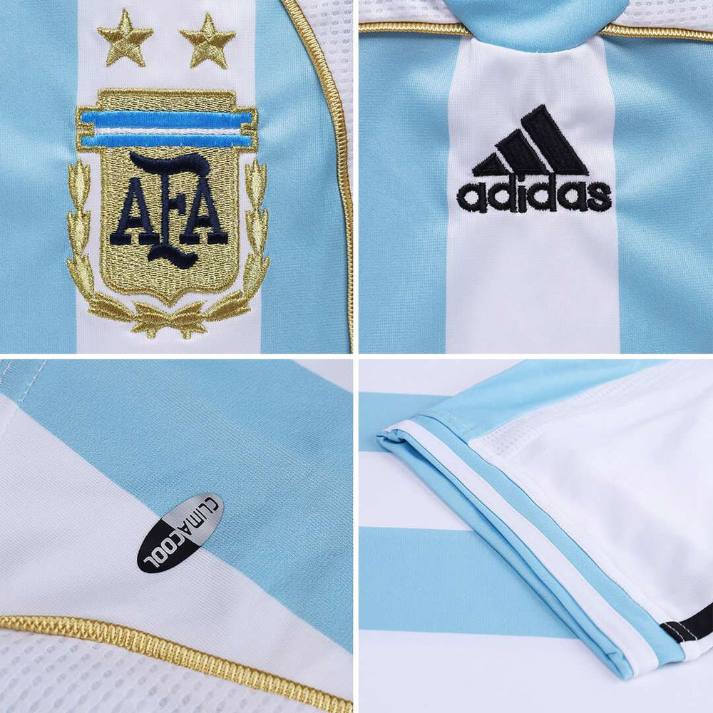 RIQUELME #10 Retro Argentina Home Jersey World Cup 2006 