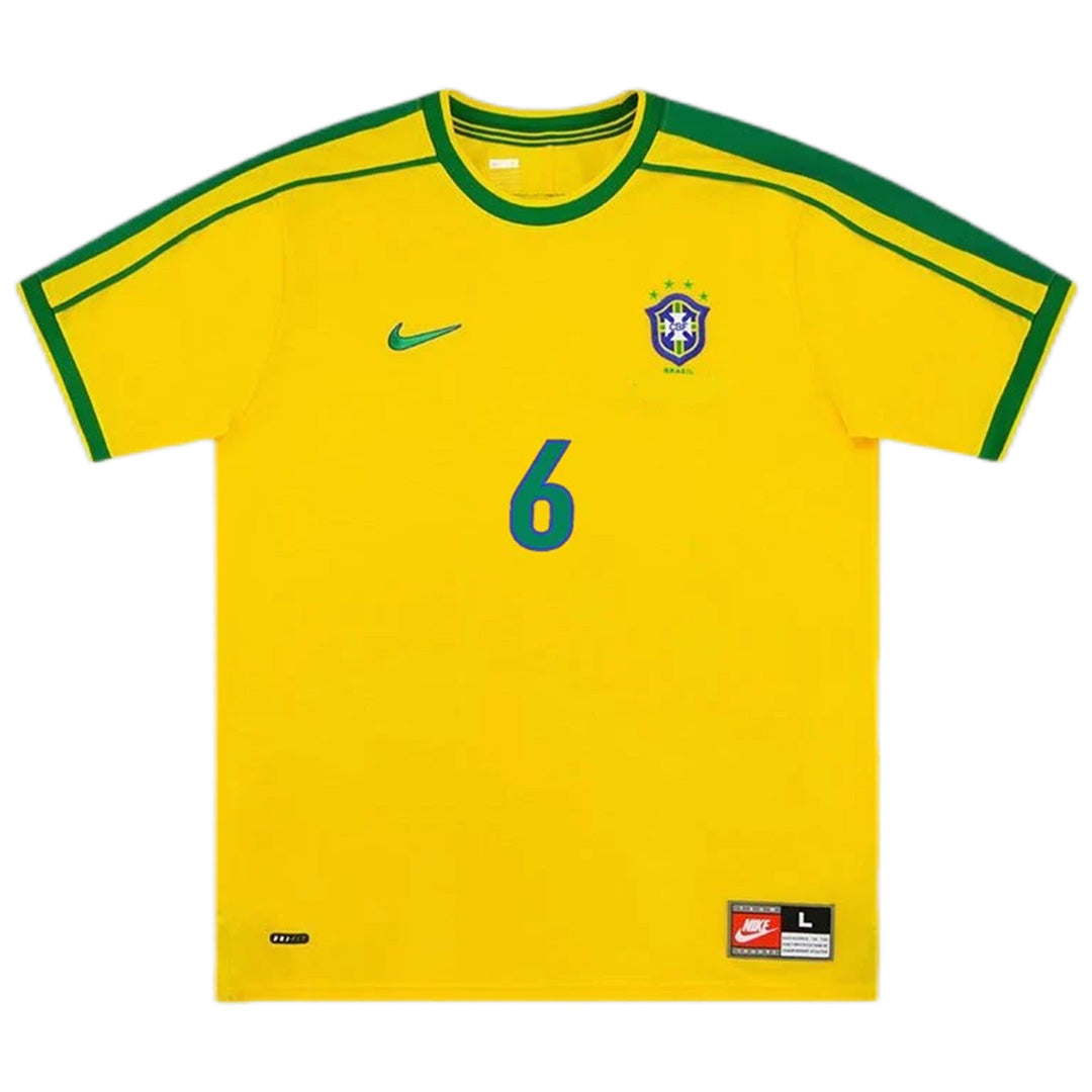 R.CARLOS #6 Retro Brazil Home Jersey World Cup 1998 