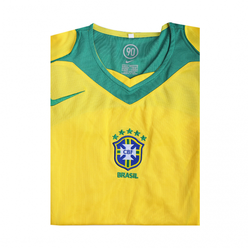 ADRIANO #7 Retro Brazil Home Jersey 2004 