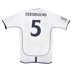 Ferdinand #5 Retro England Home Jersey World Cup 2002 