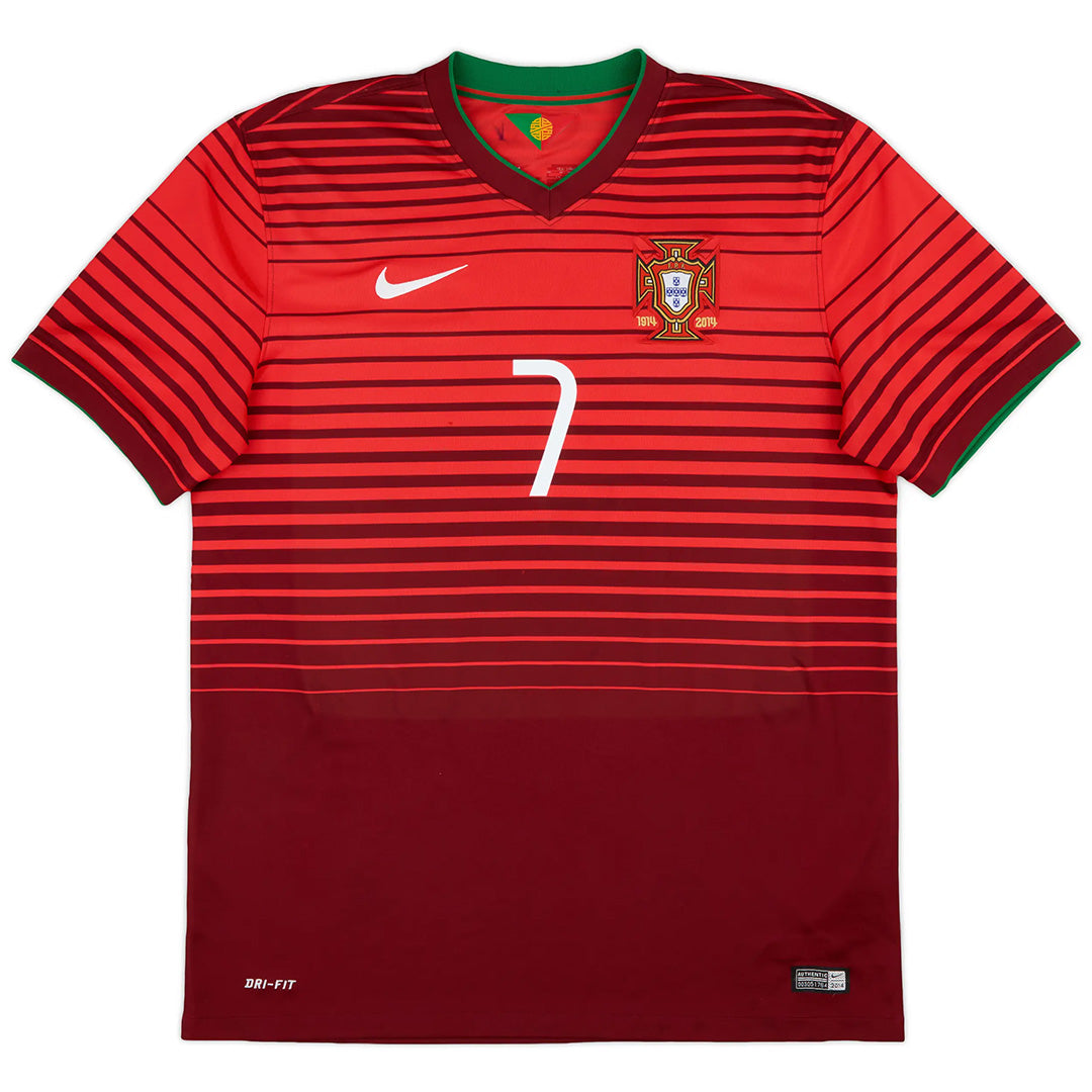 RONALDO #7 Retro Portugal Home Jersey 2014 