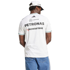 Mercedes AMG Petronas White Authentic Team Driver T-Shirt 2025 