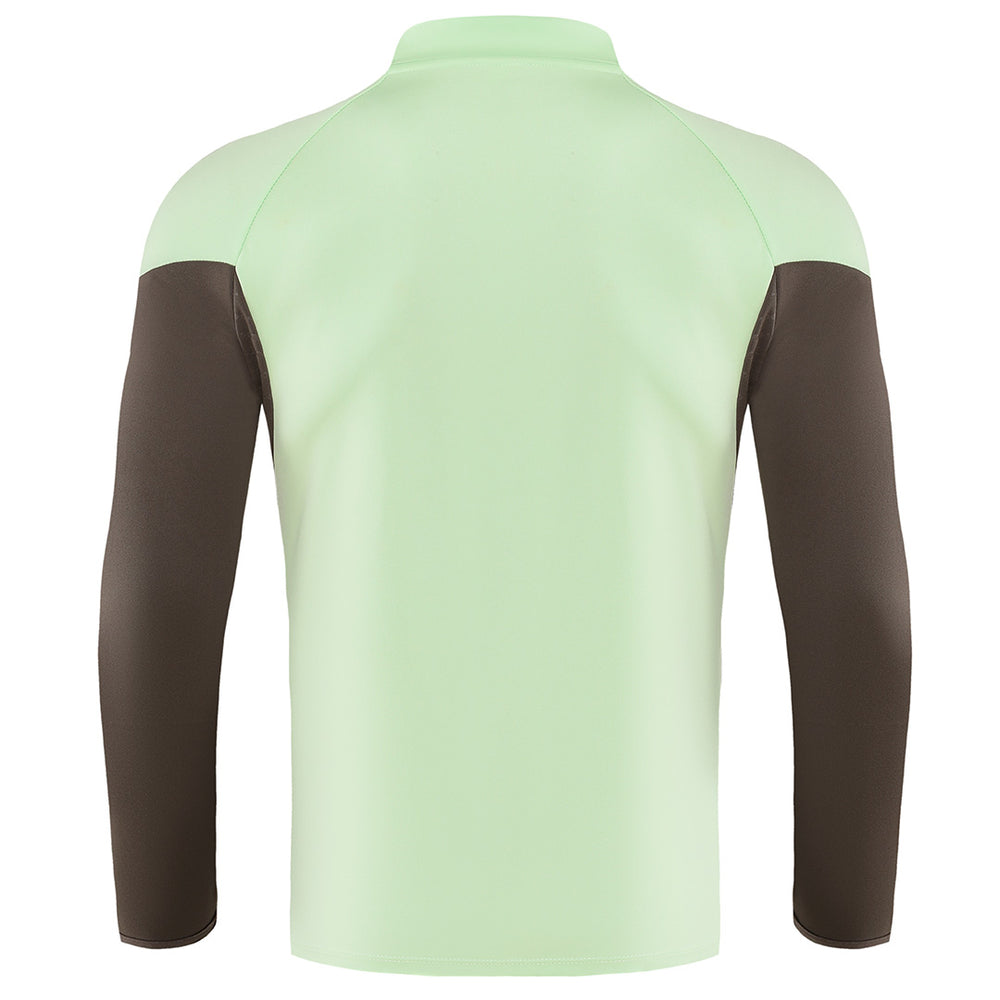 Kids Real Madrid 1/4 Zipper Sweat Kit(Top+Pants) Green 2025/26 