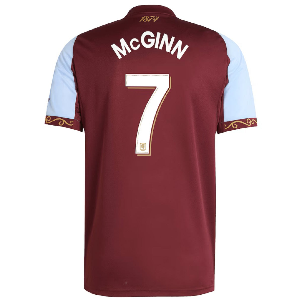 McGINN #7 Aston Villa Home Jersey 2025/26 - Cup Font 