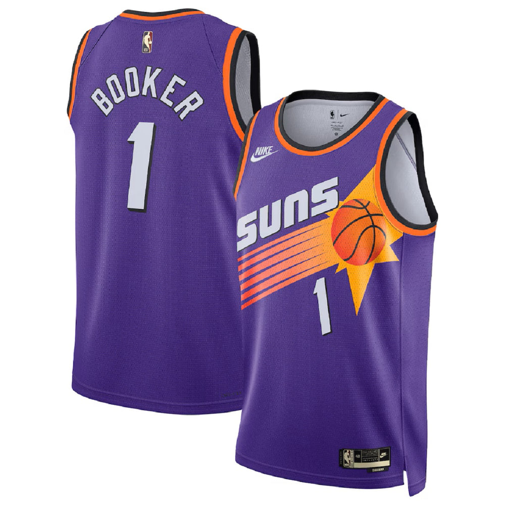 Unisex Phoenix Suns Devin Booker #1 Purple Swingman Jersey - Classic Edition 