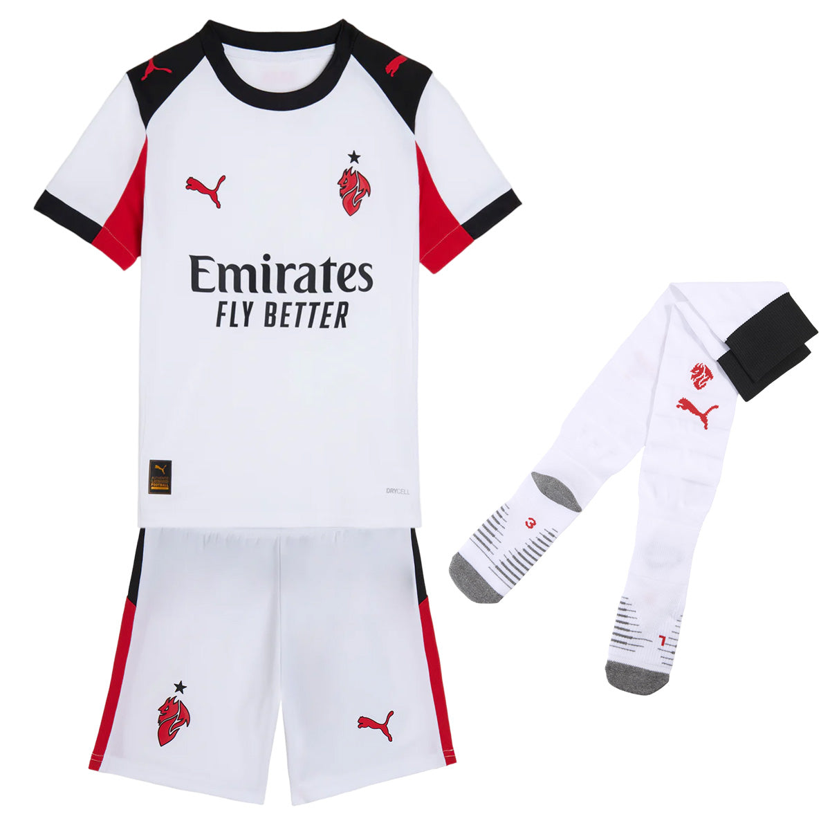Kids AC Milan Away Jersey Full Kit 2025/26 