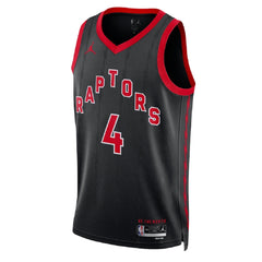 Unisex  Toronto Raptors Scottie Barnes #4 Black Swingman Jersey - Statement Edition 