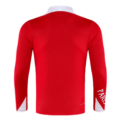 Kids PSG Zipper Sweatshirt Kit(Top+Pants) Red 2025/26 