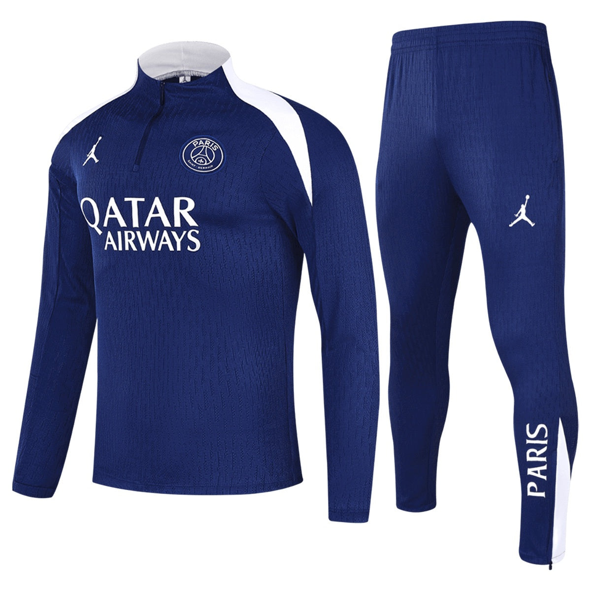 Kids PSG Zipper Sweatshirt Kit(Top+Pants) Navy 2025/26 