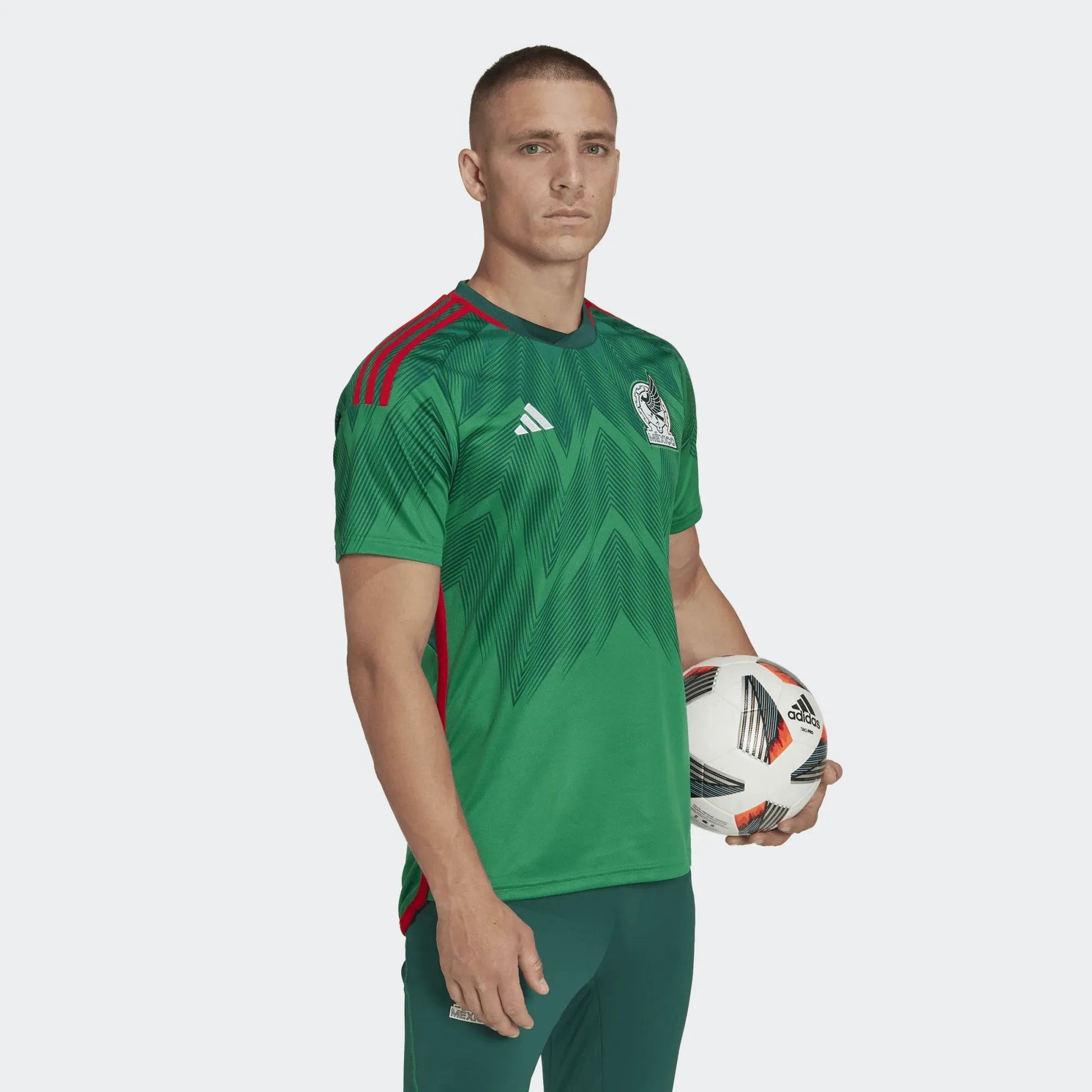 2022-23 Mexico Home Soccer Jersey - Green-Red 