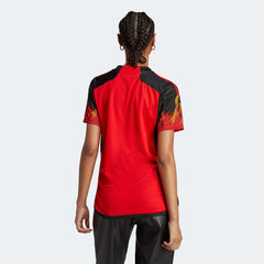 2022-23 Belgium Women's Home Soccer Jersey - Red-Black 
