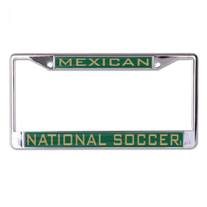 Mexico License Plate SL Frame - Green-Gold 